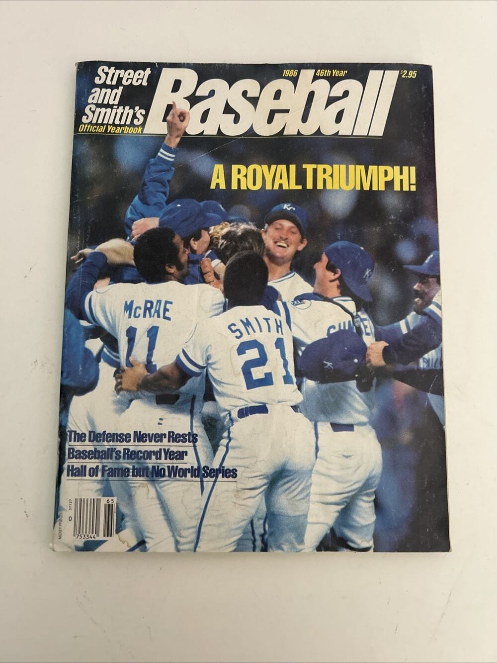 1986 STREET AND SMITH'S BASEBALL MAGAZINE - KANSAS CITY ROYALS COVER - ST 6919
